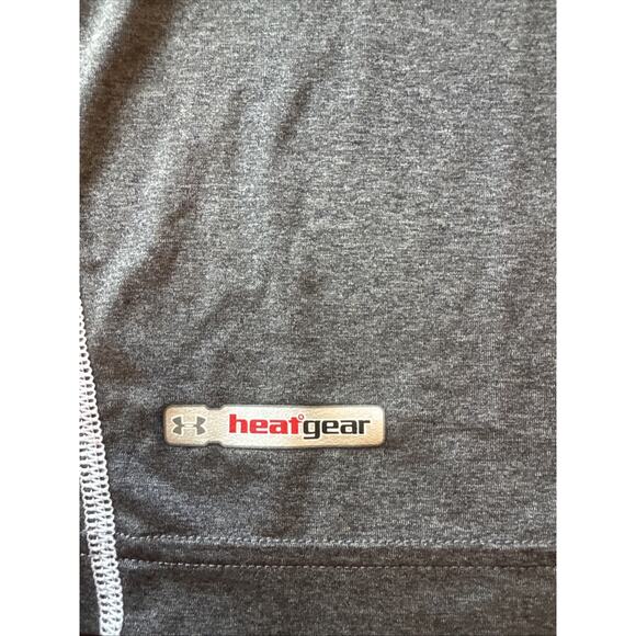 Under Armour HeatGear Mens Fitted Short-Sleeve Gray T-Shirt Size Large - Picture 2 of 7